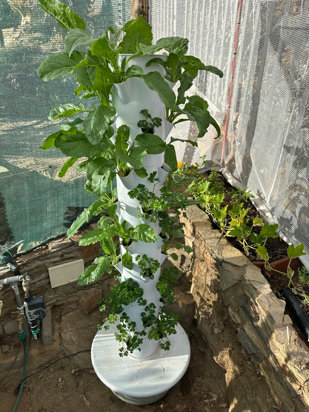 9-Layer 36-Hole Hydroponic Tower with Tank