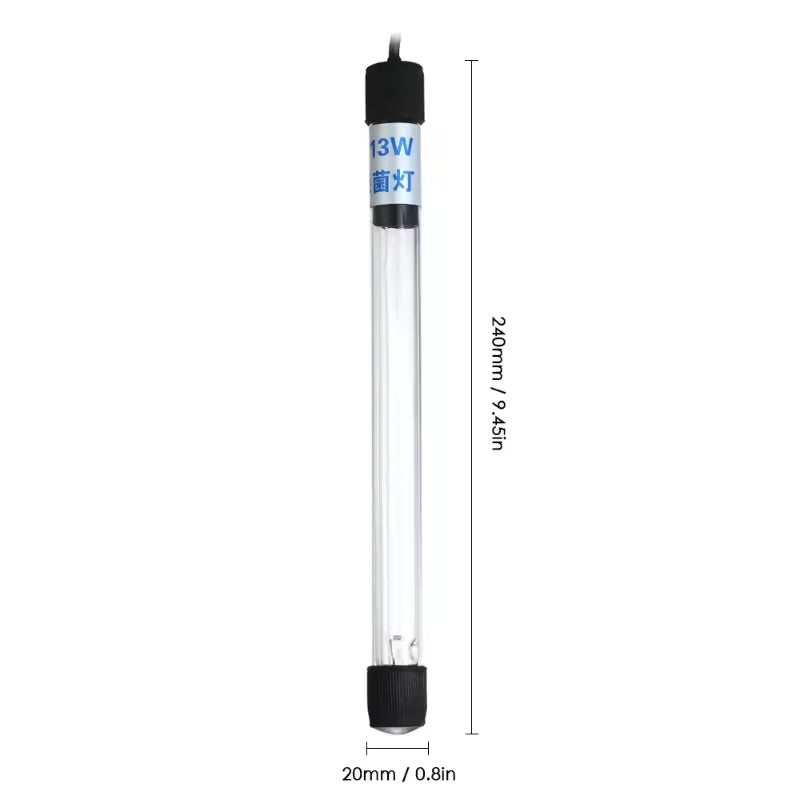 UV Light 13W Sterilisation Lamp – Powerful Aquarium Water Disinfection